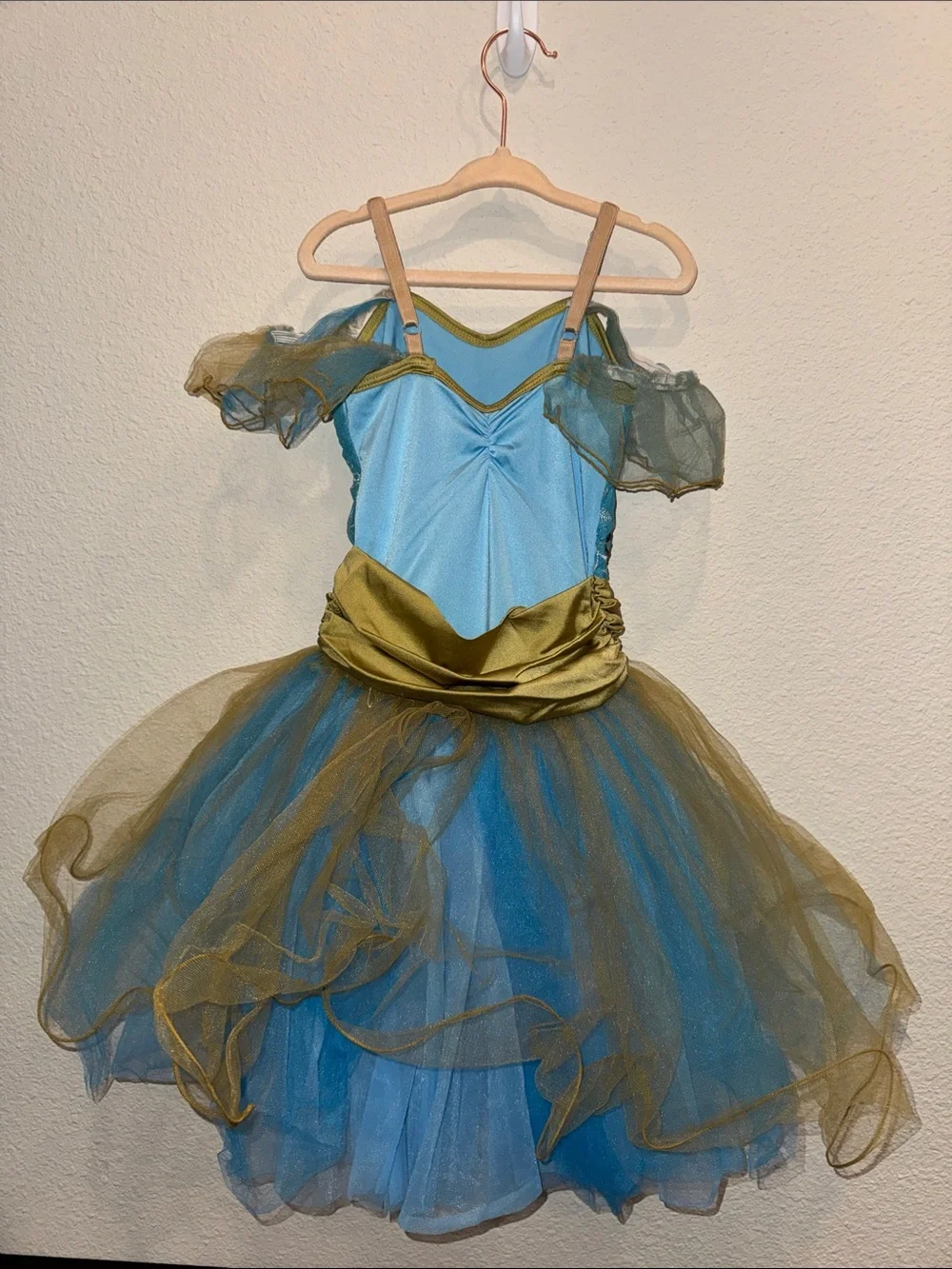 Curtain Call Blue and Olive Floral Tulle Costume Dress